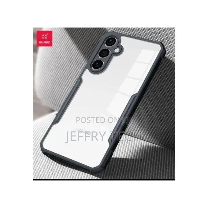 Xundo Anti Yellowing Hard Clear Case With Black Edges for Samsung S22
