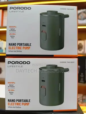 Porodo Lifestyle Nano Portable Camping Inflate and Deflate Air Pump
