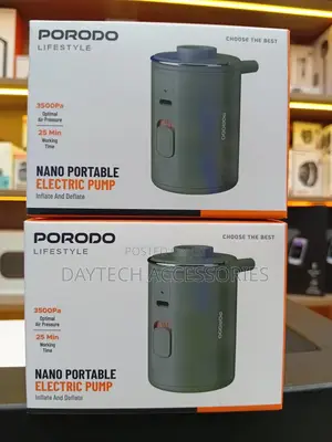 Porodo Lifestyle Nano Portable Camping Inflate and Deflate Air Pump
