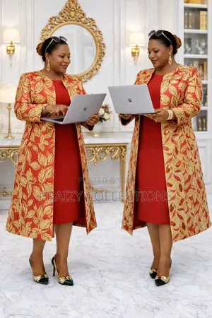 2pc Mama's Dress With Long Kimono