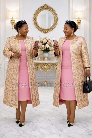 2pc Mama's Dress With Long Kimono