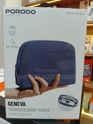 Porodo Lifestyle Geneva Tech Accessory Pouch Blue PDLFSTPBL