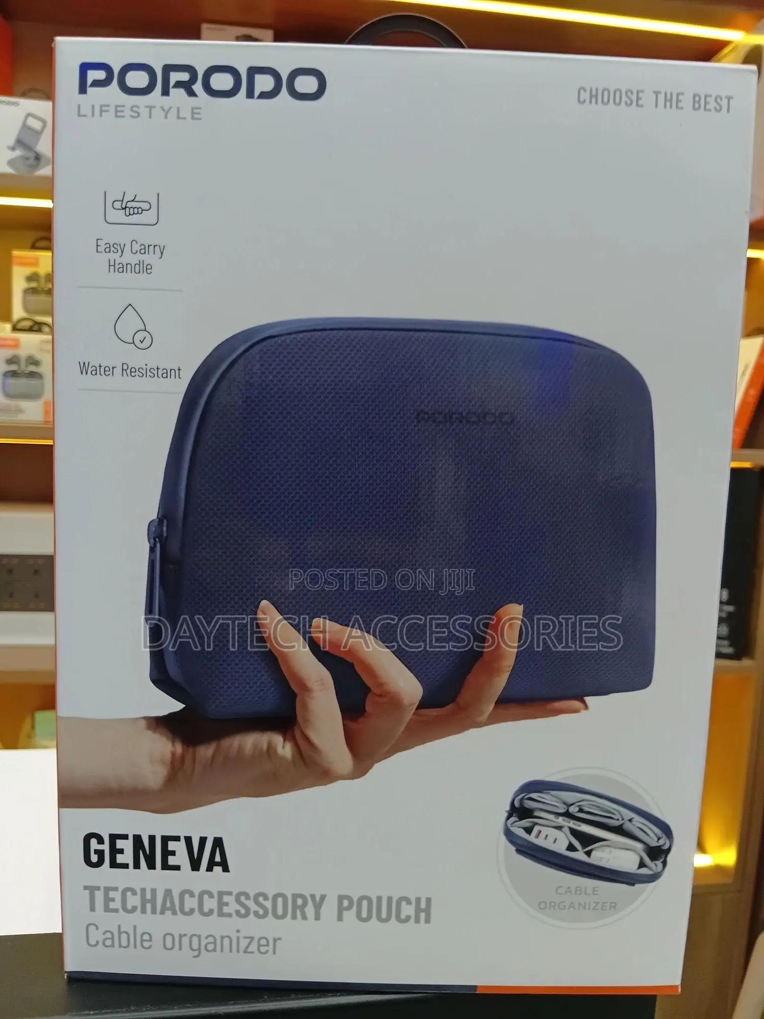 Porodo Lifestyle Gevena Tech Accessory Pouch, Cable Organizer