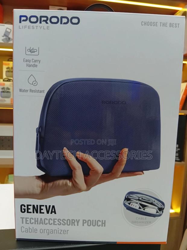 Porodo Lifestyle Gevena Tech Accessory Pouch, Cable Organizer - main view