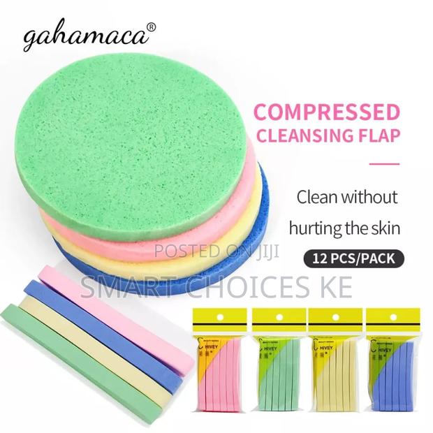 12pcs Set Face Compressed Lean Sponge Makeup Facial Cleaner - thumbnail 2
