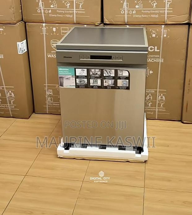 Hisense Dish Washer 15 Plates Hs623e90x-Silver - thumbnail 2