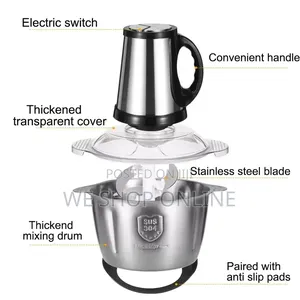 3ltr Stainless Steel Meat Blender Meat Mincer Grinder