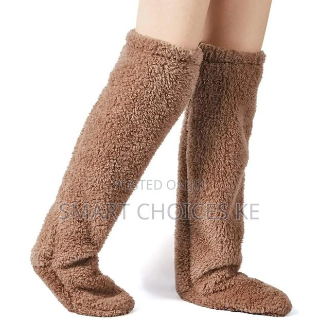 Over Knee High Fuzzy Long Socks - thumbnail 2
