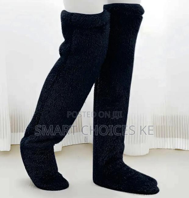 Over Knee High Fuzzy Long Socks - thumbnail 3