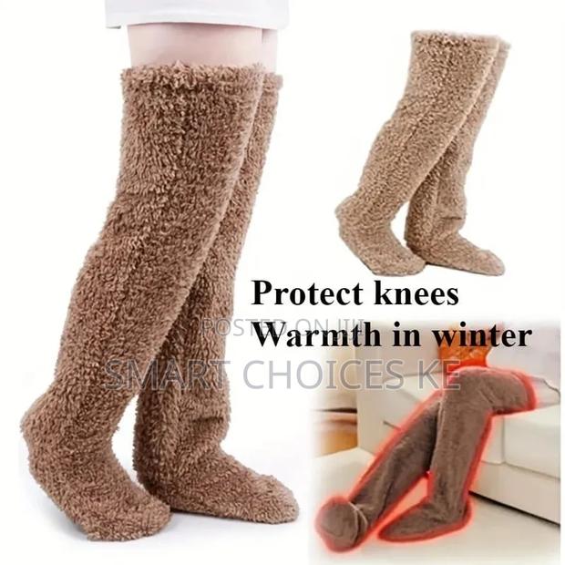 Over Knee High Fuzzy Long Socks - thumbnail 6