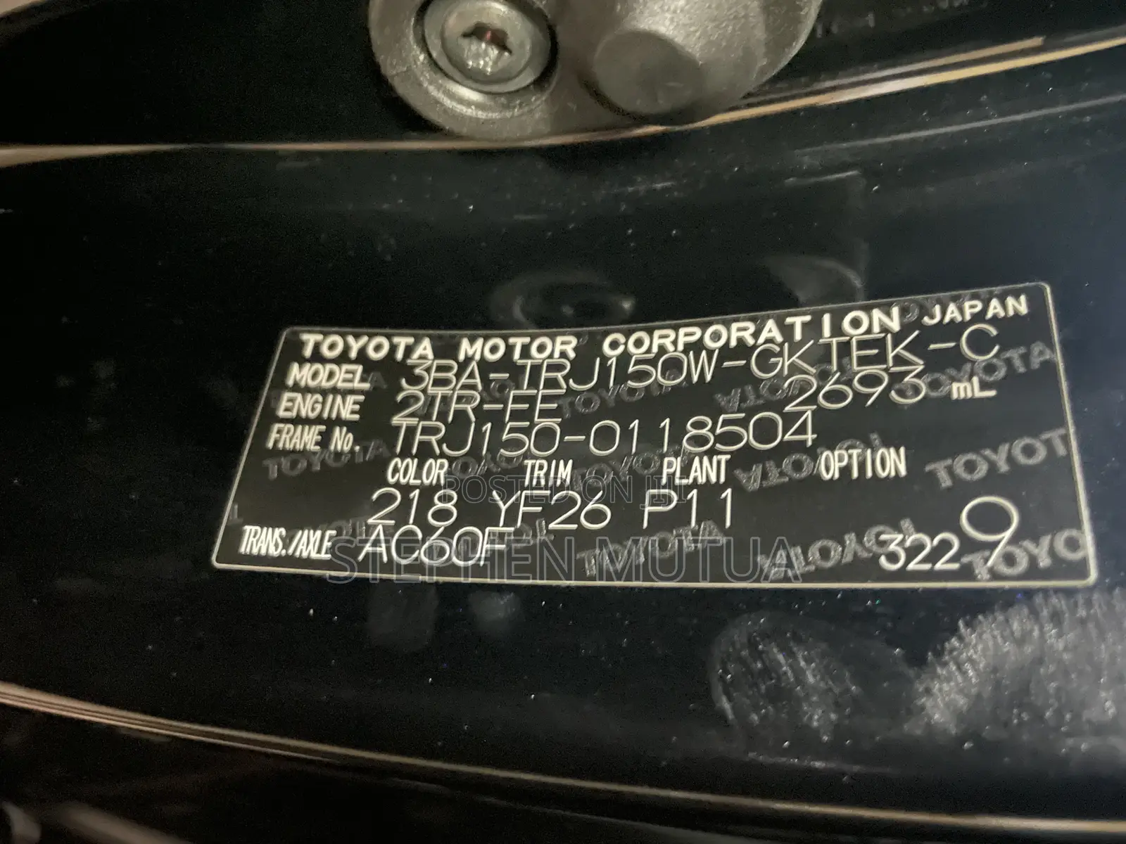 Toyota Land Cruiser Prado 2.7 2020 Black
