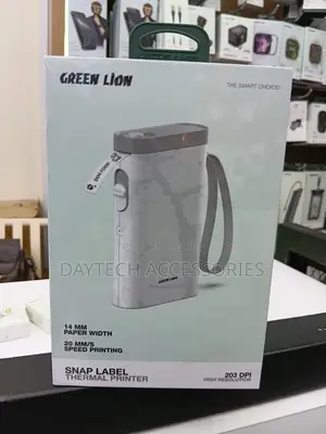 Green Lion Snap Label Thermal Printer 14mm - White