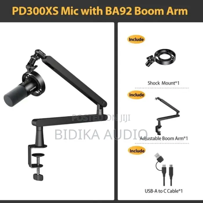 Maono Ba92 – Low-Profile Microphone Boom Arm With 360° Rotation