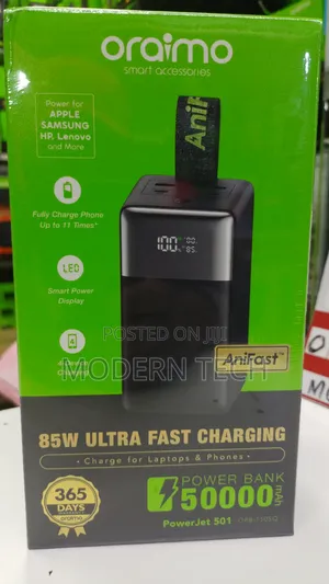 Oraimo Powerjet 501 – Ultimate 50,000mah 85w Fast Charging Beast