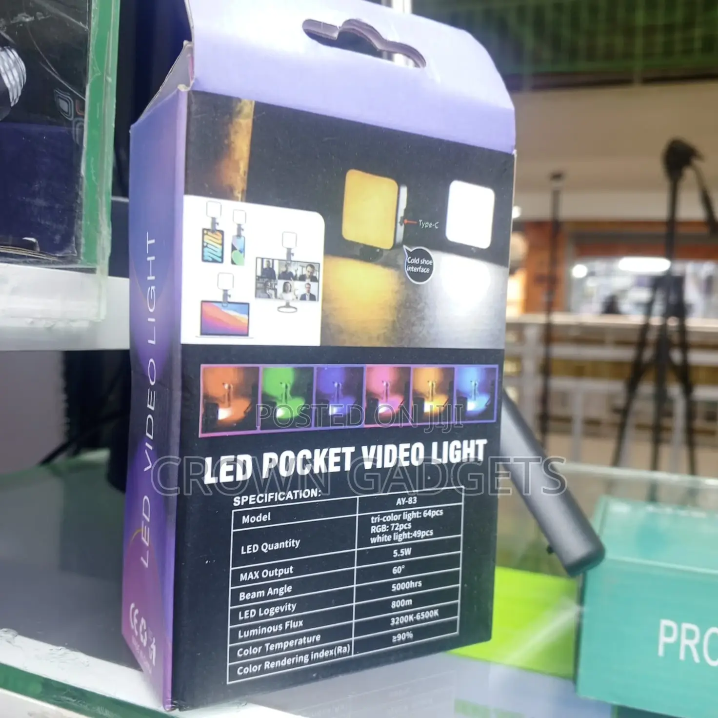 Ay-83 Led Video Light Portable RGB Fill Light Cold Shoe