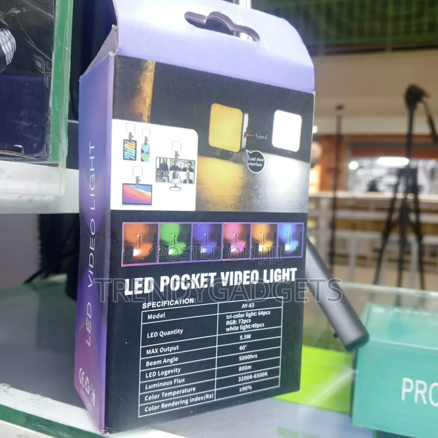 Ay-83 Led Video Light Portable RGB Fill Light Cold Shoe
