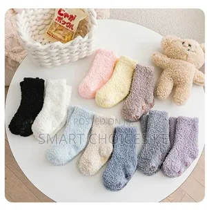 1 Pairs Winter Coral Fleece Children Socks