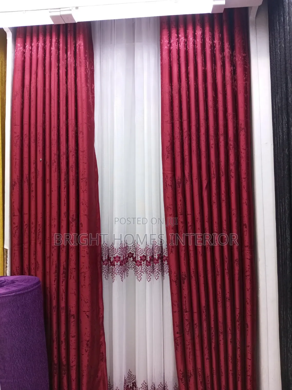 Maroon Heavy Curtain Available