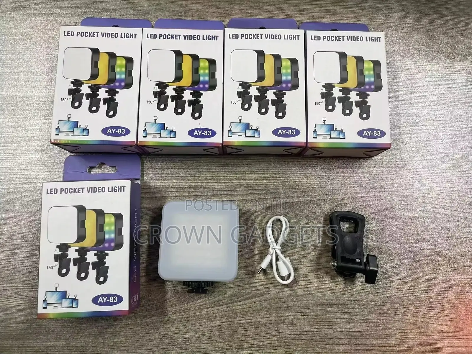 Ay-83 Rgb Mini Video Light Rechargeable Pocket Vlog Light