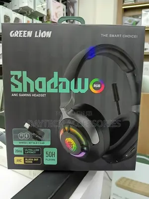 Green Lion Shadow Anc Gaming Headset With Rgb.