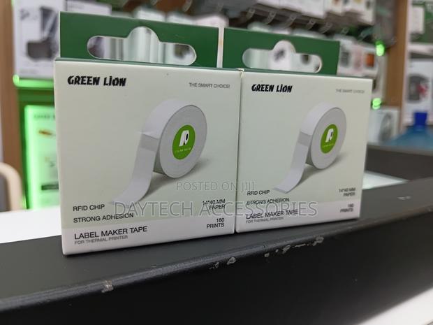 Green Lion 40x14mm Thermal Label Maker Tape Roll With an Rfid Chip. - main view