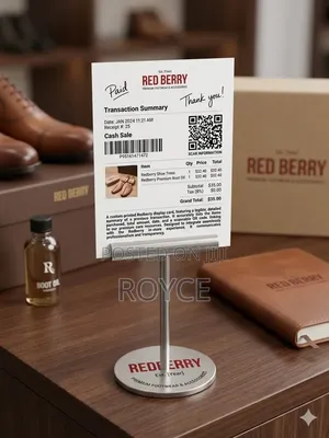 Red Berry Tabletop Receipt Clamp Holder