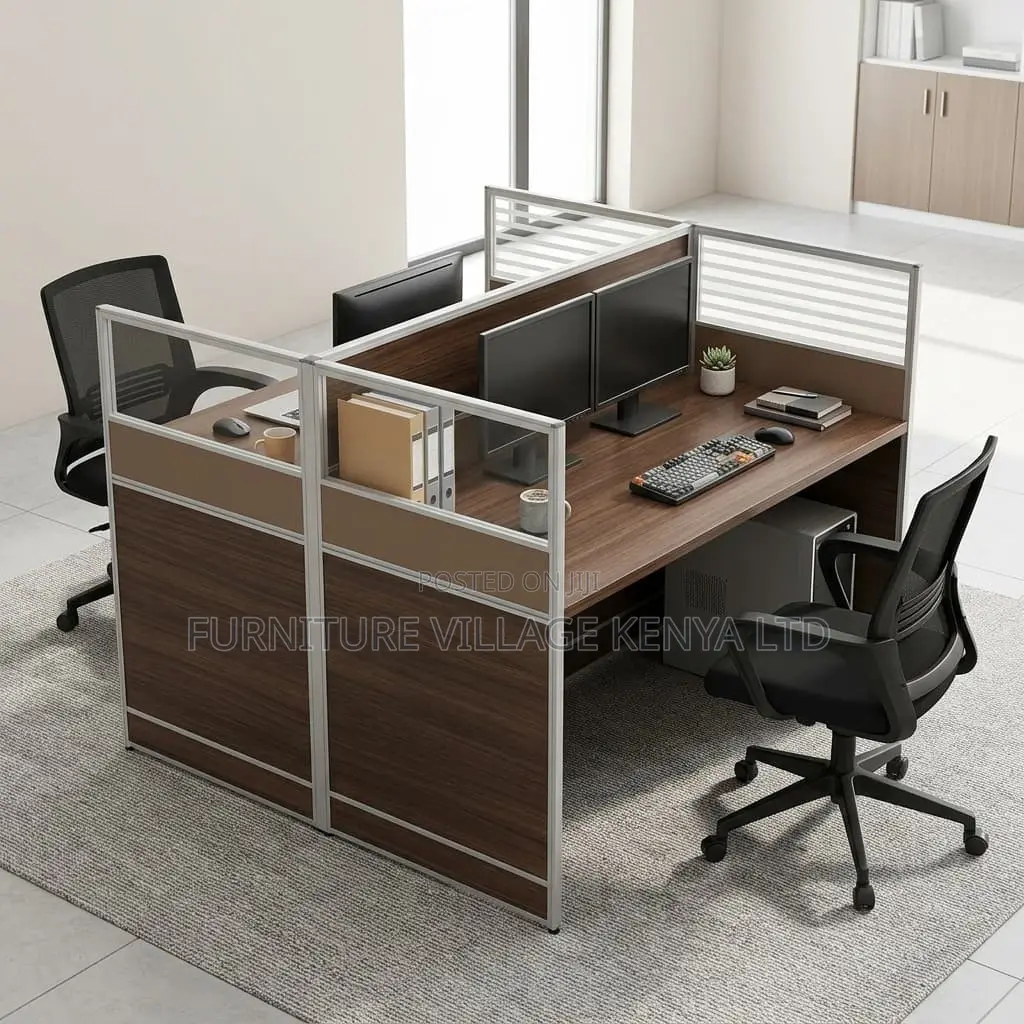 2-Seater Imported Modular Brown Workstation