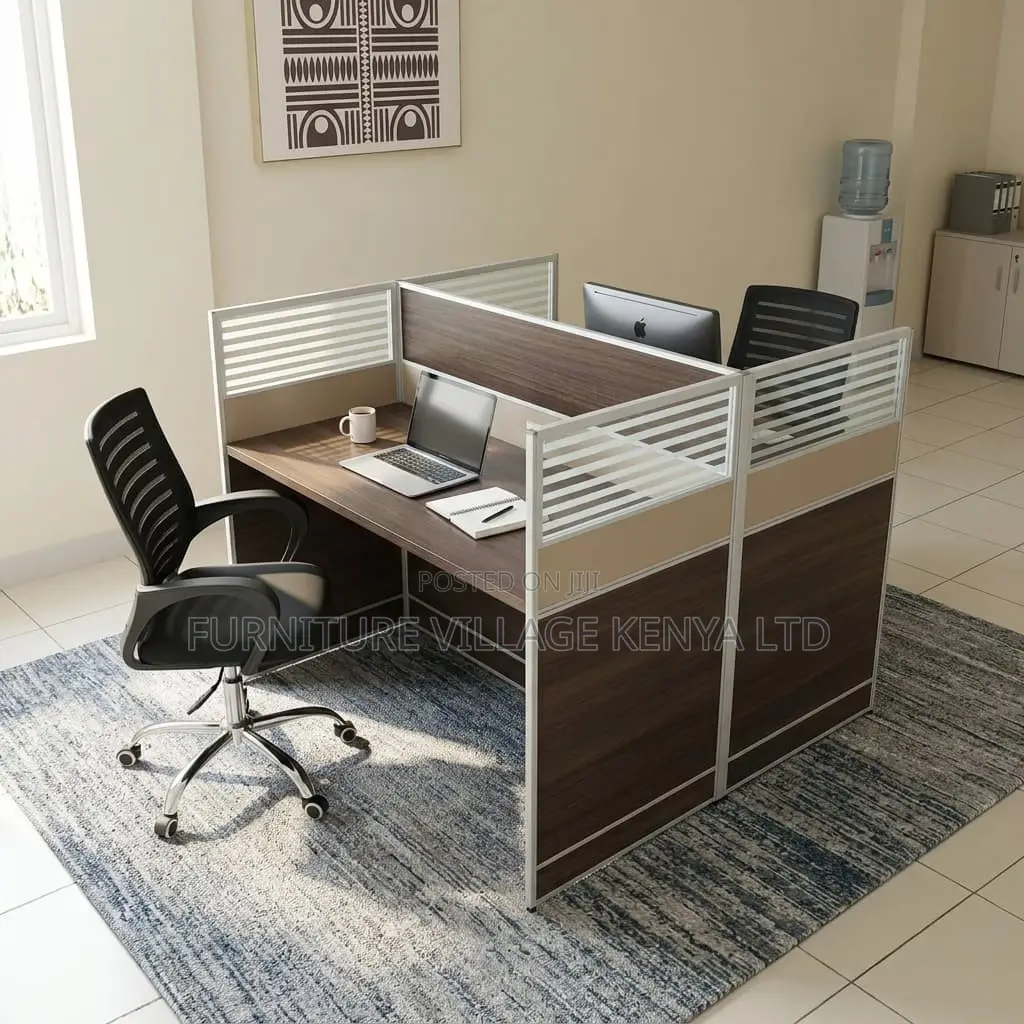 2-Seater Imported Modular Brown Workstation