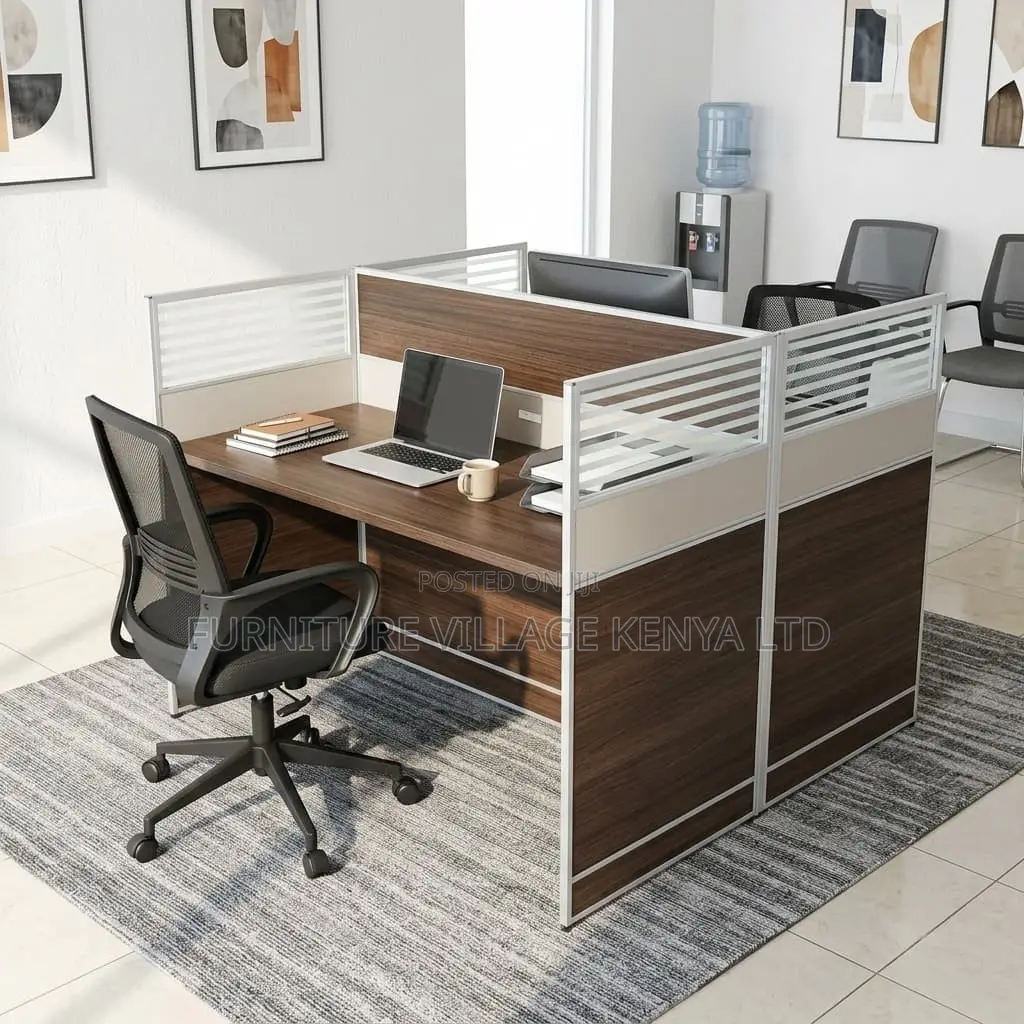 2-Seater Imported Modular Brown Workstation