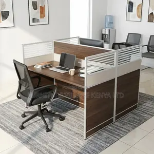 2-Seater Imported Modular Brown Workstation