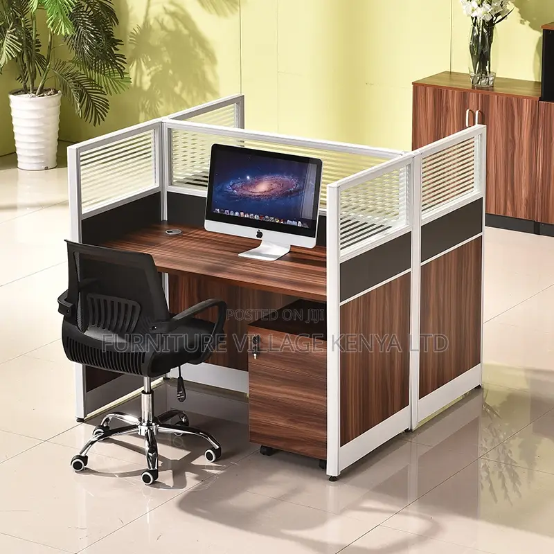 2-Seater Imported Modular Brown Workstation