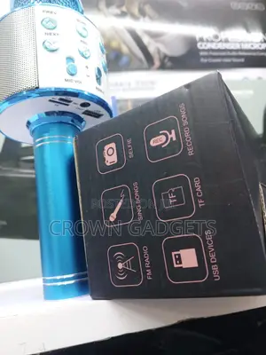 Ws-858l Wireless Karaoke Mic Bluetooth Speaker RGB Lights