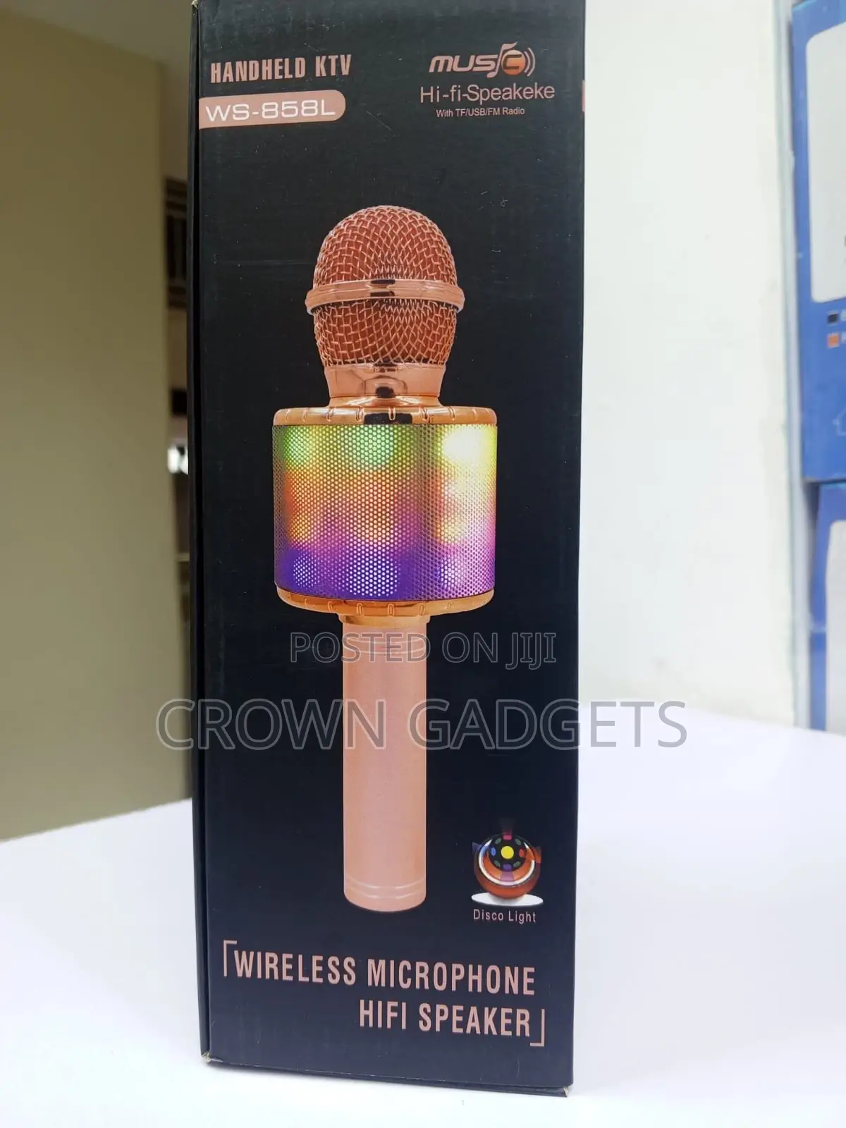Ws-858l KTV Microphone Speaker 3-in-1 Karaoke Mic