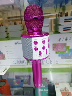 Ws-858l Bluetooth Karaoke Mic Led Lights Usb Tf Player