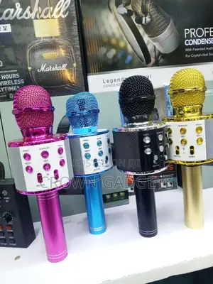Ws-858l Bluetooth Karaoke Mic Led Lights Usb Tf Player