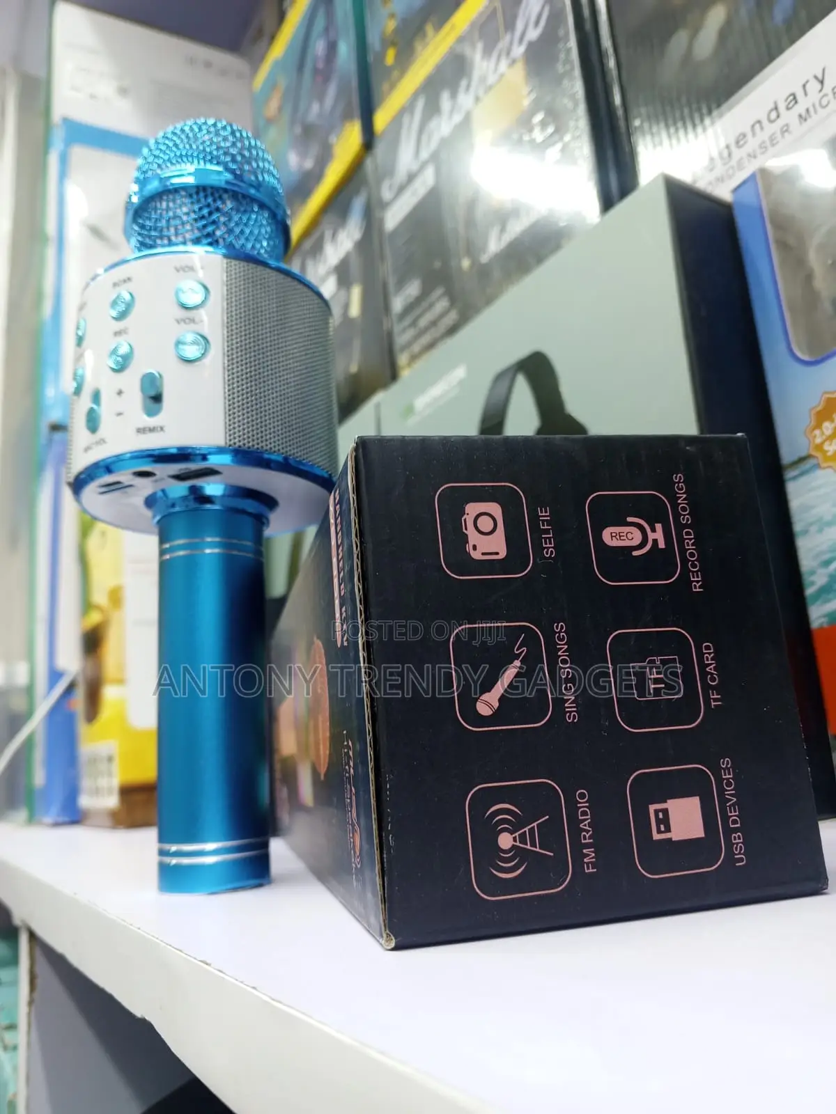Ws-858l KTV Mic With Bluetooth Speaker Usb Tf Player