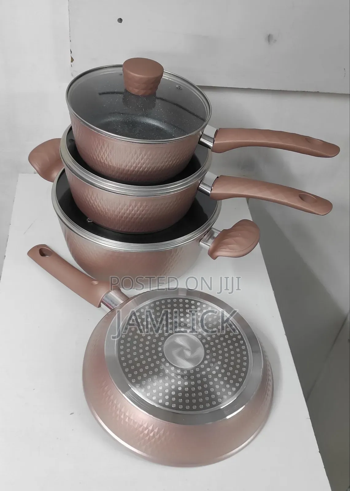Rose Gold 7pcs Granite Non-Stick Cookware Set – Hk