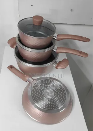 Rose Gold 7pcs Granite Non-Stick Cookware Set – Hk