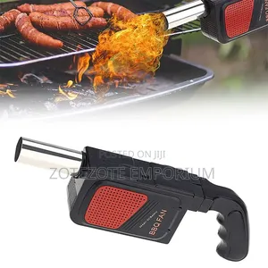 Handheld Electric Bbq Fan Gun Air Fire Blower Camping Picnic