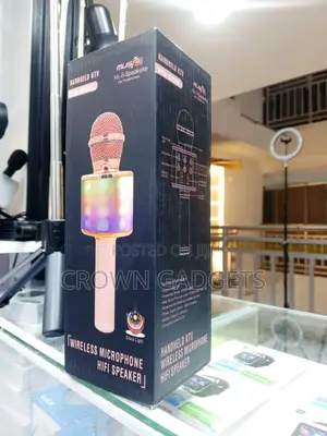 Ws-858l Wireless Karaoke Mic Bluetooth Speaker RGB Lights