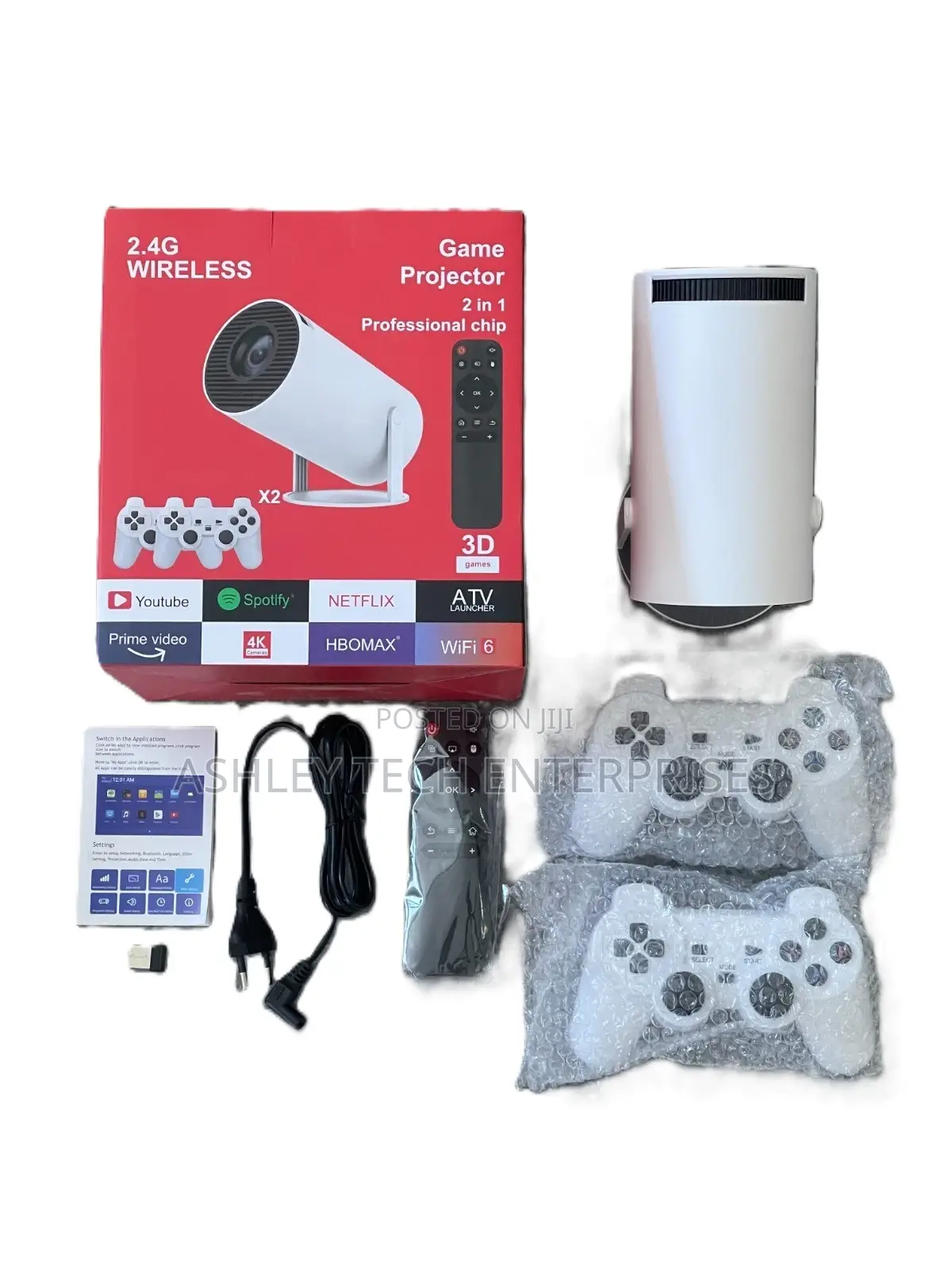 Hy300 Android Smart Projector – Mini Hd Home Cinema+ Gaming Console