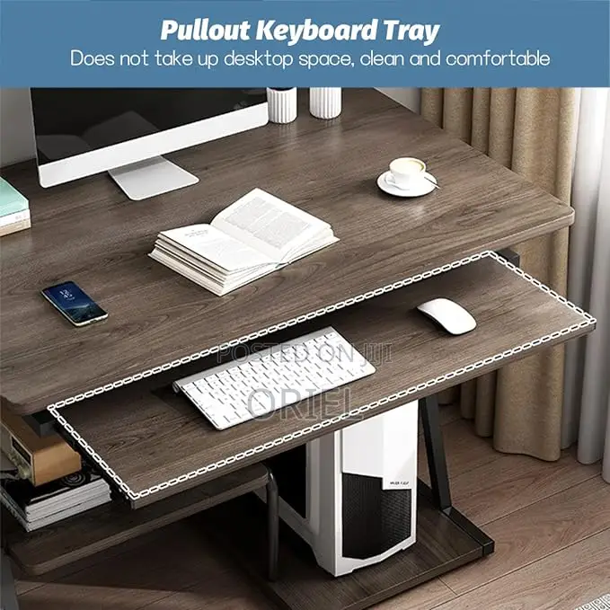 Office Desk : 0.7m Modern Compact Office Computer Desk