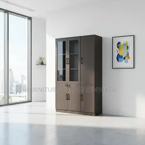 3-Swing Door Half Glass File Storage Cabinet
