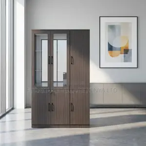 3-Swing Door Half Glass File Storage Cabinet