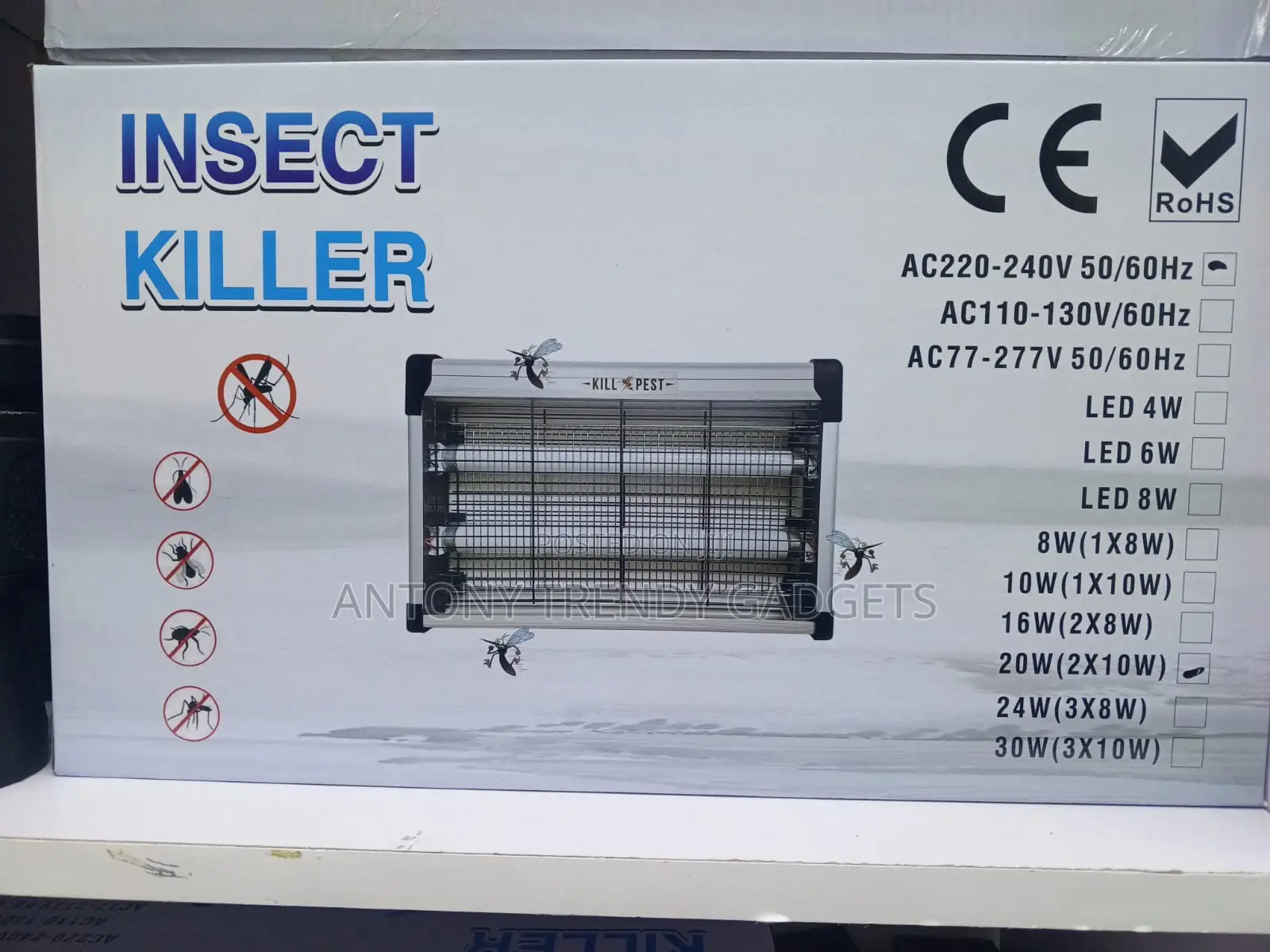 Electric Insect Killer Uv Light Fly Trap Kill Pest Device