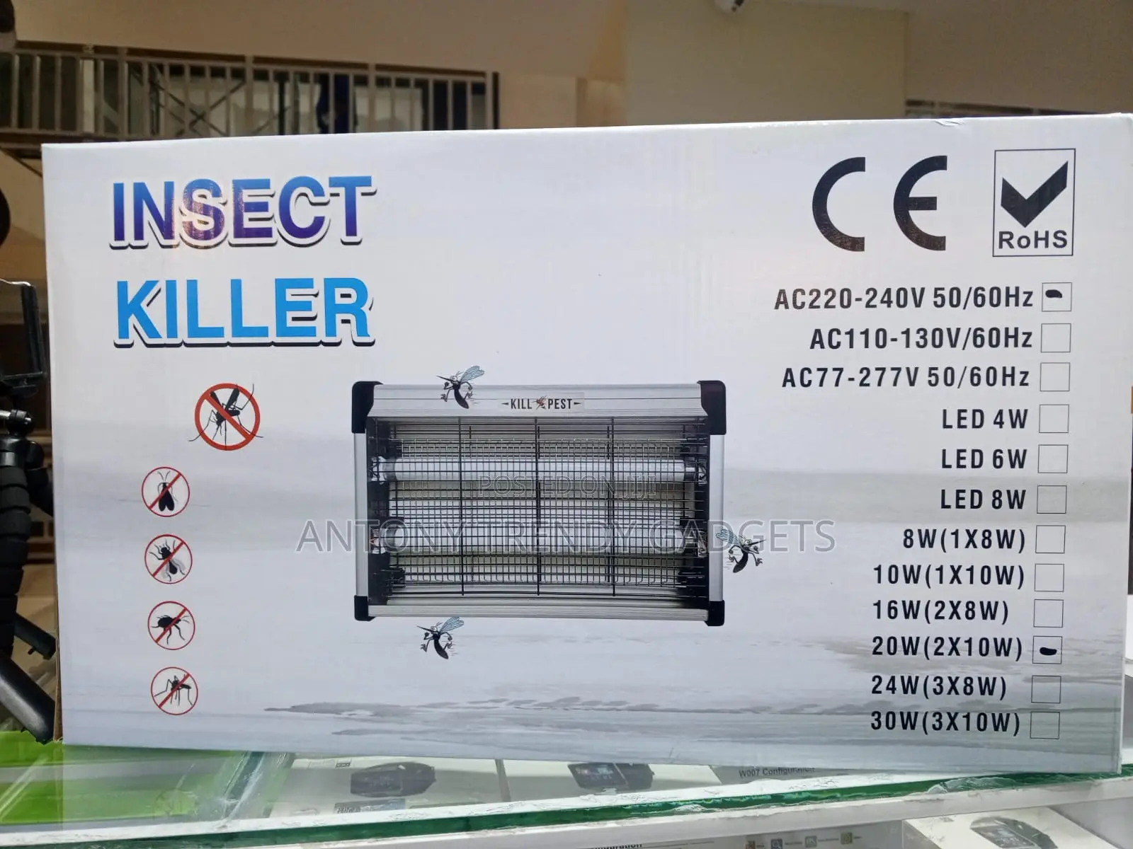 Kill Pest Uv Mosquito Zapper High Voltage Insect Killer