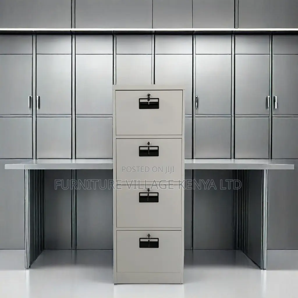 4-Drawer Modern Locker Cabinet With 4-Keys