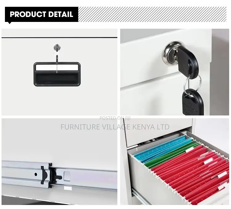 4-Drawer Modern Locker Cabinet With 4-Keys