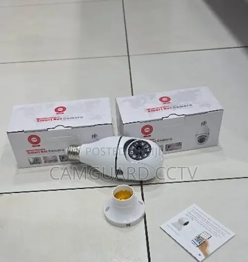 Indoor Wifi Bulb Camera 360° Security Camera Night Vision Motion Alert