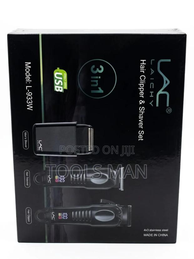 Laichy 3-in-1 Professional Hair Clipper, Trimmer Shaver Set L-933w.